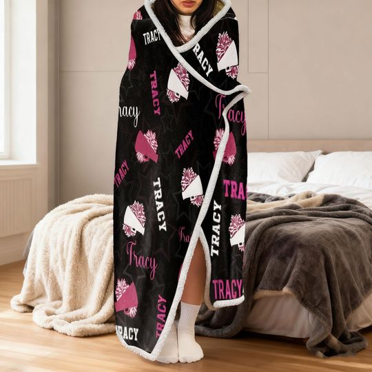 Custom Pet Face Blanket Hoodie, Personalized Funny Photo Gift for Dog and Cat Lovers