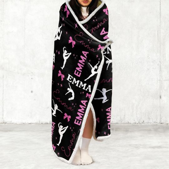 Personalized Soccer Blanket Hoodie with Custom Name and Number, Unique Sports Gift for All Ages