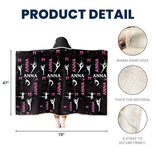 Personalized Soccer Blanket Hoodie with Custom Name and Number, Unique Sports Gift for All Ages