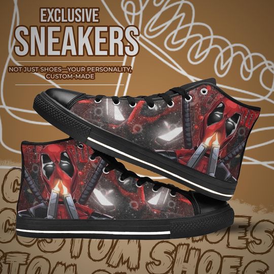 Deadpool High Top Shoes Sneakers for Men and Women