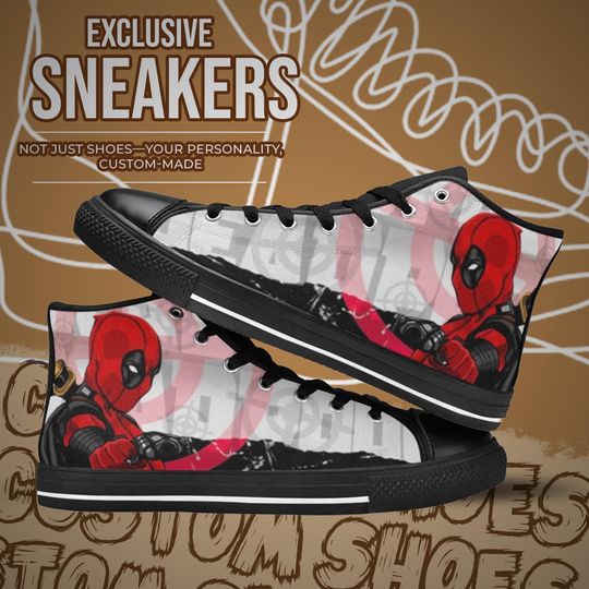 Deadpool High Top Shoes Sneakers for Men and Women