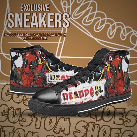 Deadpool High Top Shoes Sneakers for Men and Women