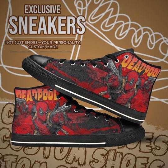 Deadpool High Top Shoes Sneakers for Men and Women