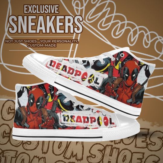 Deadpool High Top Shoes Sneakers for Men and Women