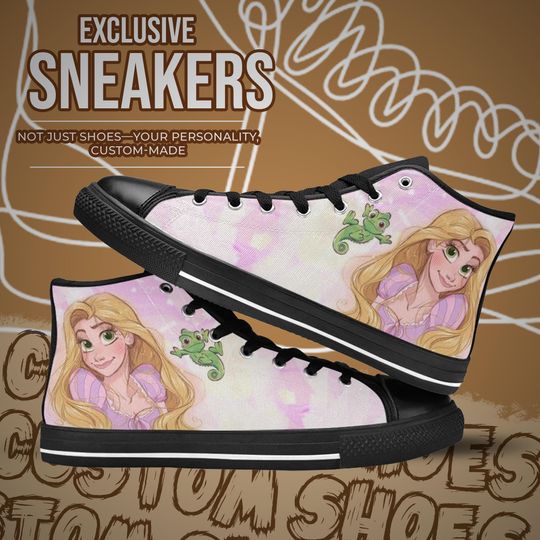 Tangled Princess Rapunzel High Top Shoes