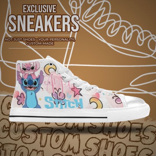 Stitch and Angel High Top Shoes