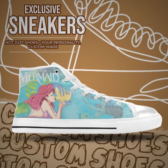 Little Mermaid High Top Shoes