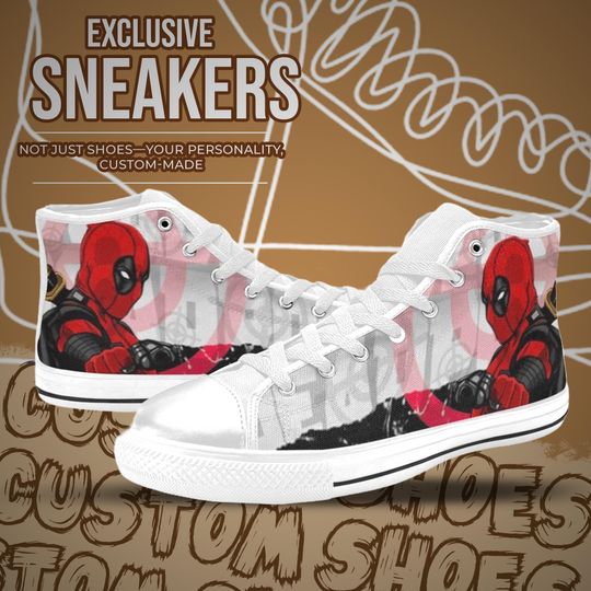 Deadpool High Top Shoes Sneakers for Men and Women