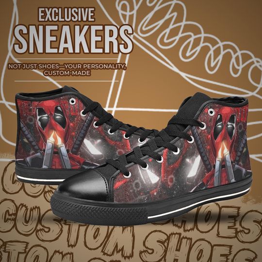 Deadpool High Top Shoes Sneakers for Men and Women