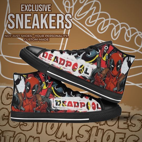 Deadpool High Top Shoes Sneakers for Men and Women