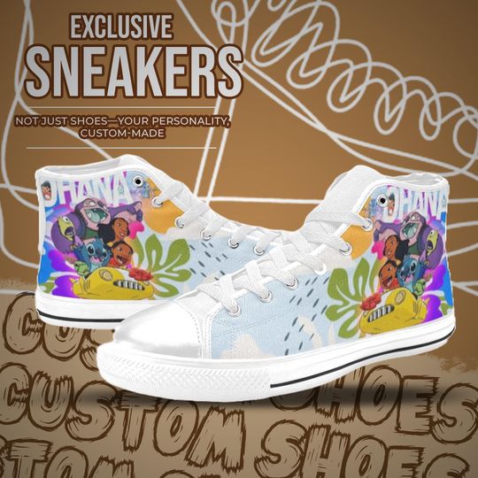 Lilo & Stitch High Top Shoes Sneakers for Men and Women