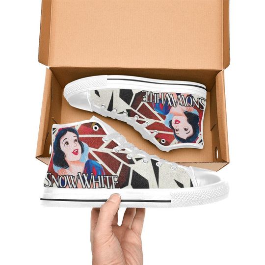 Snow White High Top Shoes Sneakers for Men and Women