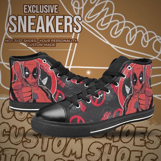 Deadpool High Top Shoes Sneakers for Men and Women