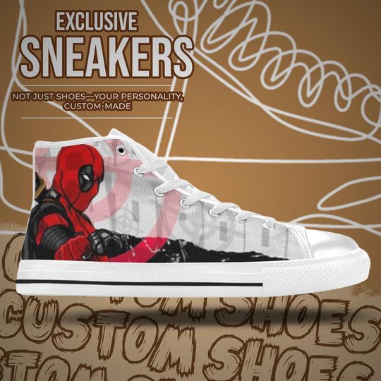 Deadpool High Top Shoes Sneakers for Men and Women