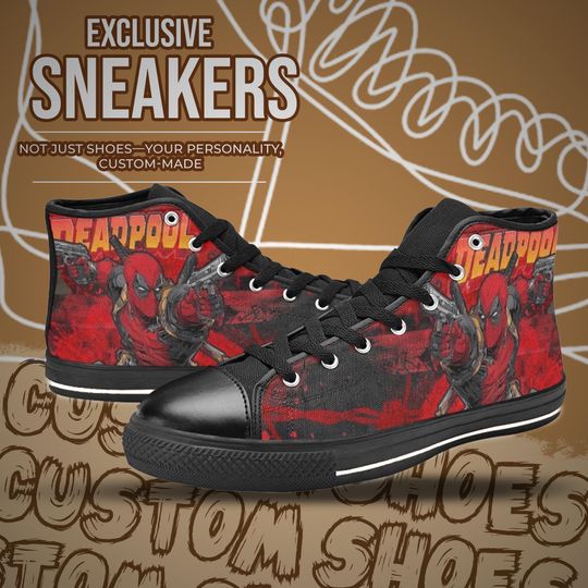 Deadpool High Top Shoes Sneakers for Men and Women