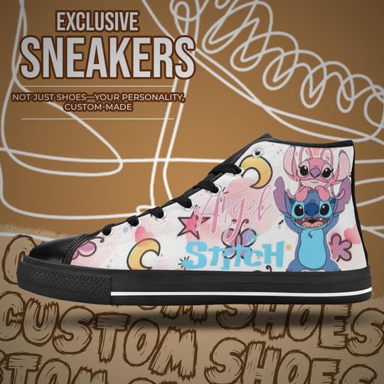 Stitch and Angel High Top Shoes
