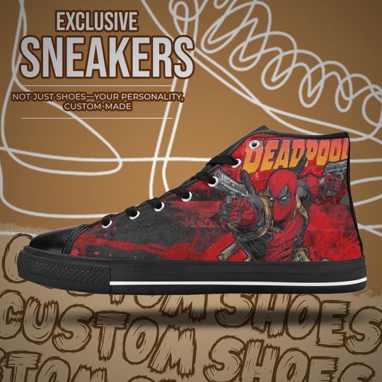 Deadpool High Top Shoes Sneakers for Men and Women