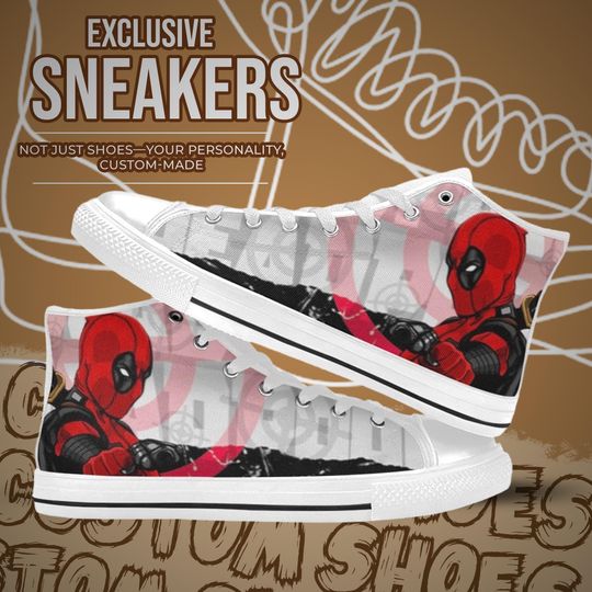 Deadpool High Top Shoes Sneakers for Men and Women