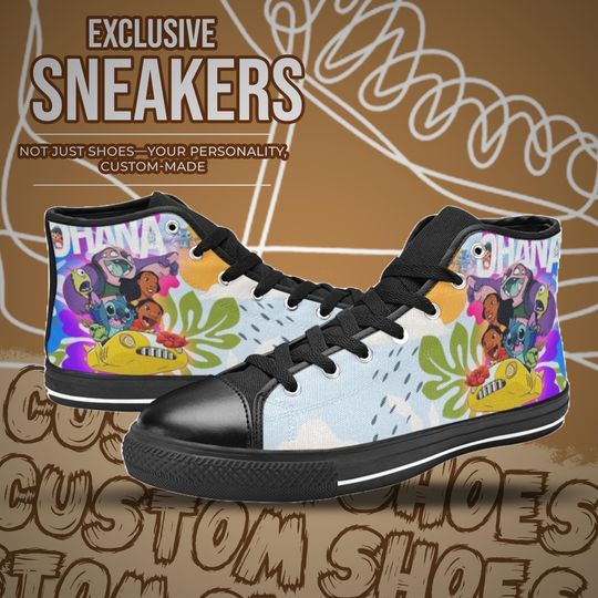 Lilo & Stitch High Top Shoes Sneakers for Men and Women