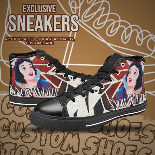 Snow White High Top Shoes Sneakers for Men and Women
