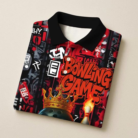 Custom Bowling Polo Shirt with 3D Name and Team Design for Men and Women