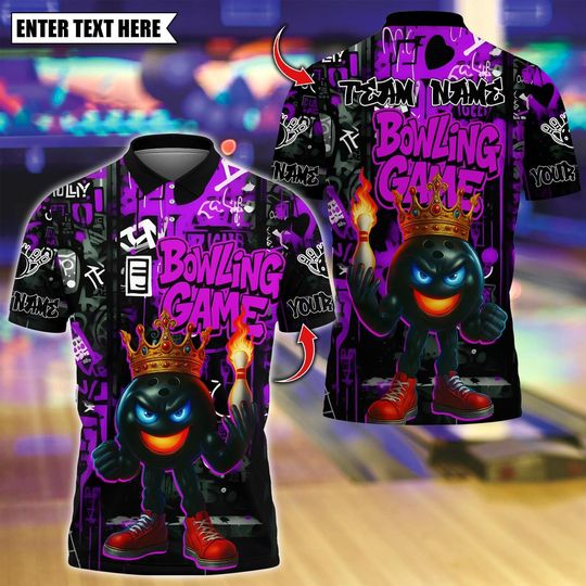 Custom Bowling Polo Shirt with 3D Name and Team Design for Men and Women