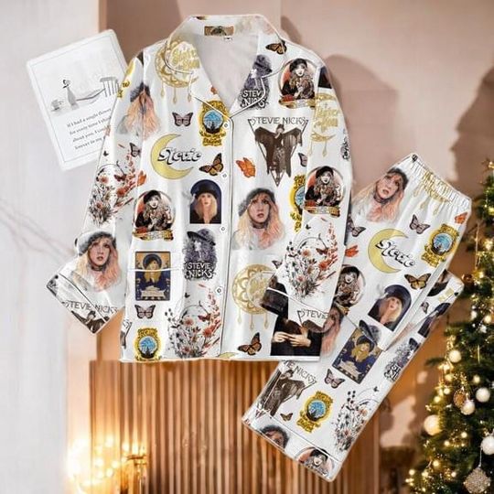 Stevie Nicks Pajama Set Music Lover Gift Adult Sleepwear