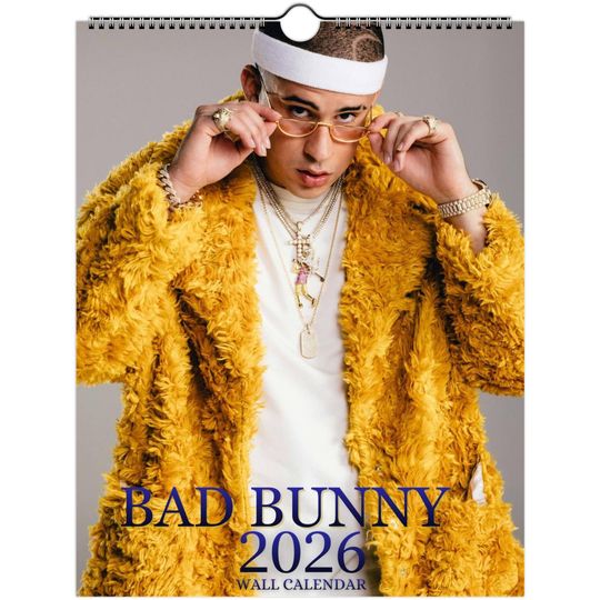 Bad Bunny 2026 Wall Calendar with US Holidays