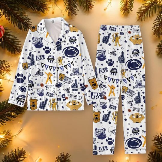 Penn State Nittany Lions We Are Lions Pajamas Set, Pajamas for Adults & Kids,