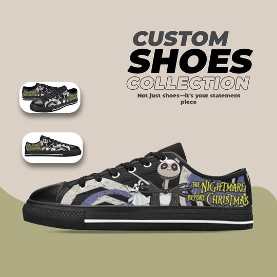 The Nightmare Before Christmas Design Low top Shoes Comfortable