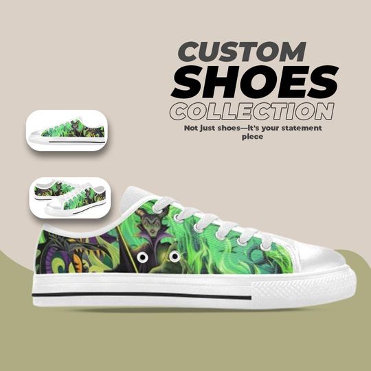 Maleficent Design Low top Shoes