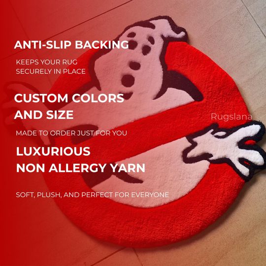 Ghostbusters Rug, Halloween Gift, Halloween Home Decor