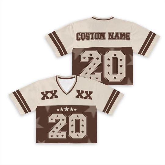 Personalized Star Jersey for Women Custom Name, Number & Initials, Game Day Outfit, Retro Style Sports Shirt
