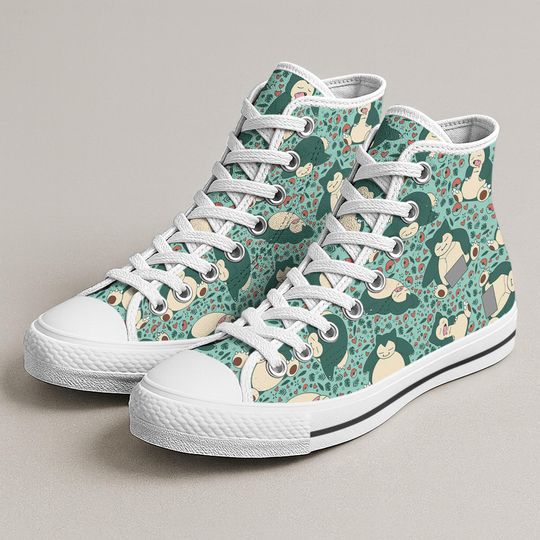 Sn Lax High Top Shoes, Kawaii Printed Sneakers, Cute Streetwear Shoes, Sn Lax Shoes Gifts