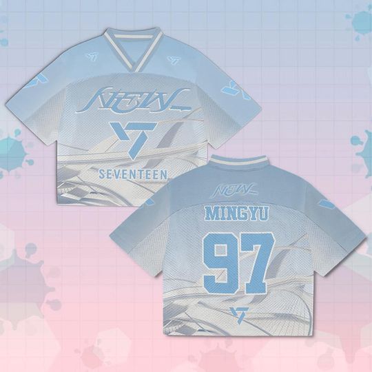 Seventeen  World Tour New Jersey, Kpop 2025 World  Tour Jersey, Seventeen Right Here 17, Seventeen Members Mingyu Wonwoo SCoups Jeonghan Tee