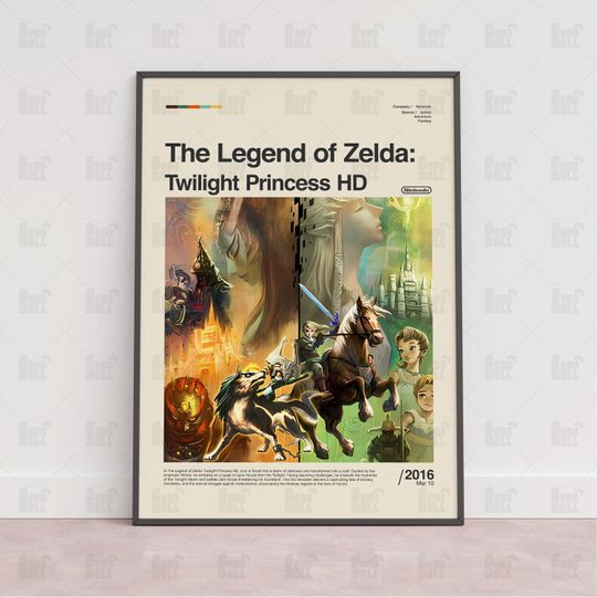 The Legend of Zelda Twilight Princess Poster, Gaming Room Poster, Game Gift, Video Games Poster
