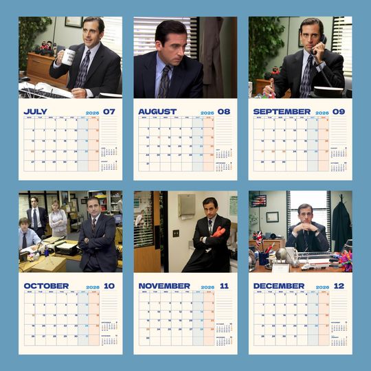 The Office US Wall Calendar 2026 - Michael Scott & Dw Schrute Vertical Wall Calendar