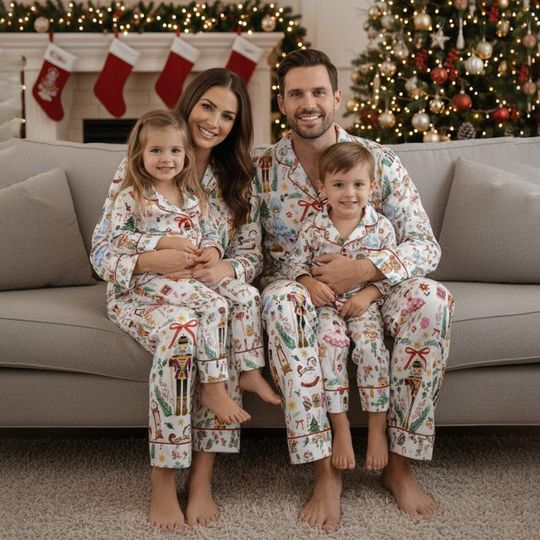 Christmas Nutcracker Ballet Pajama Set for Adults