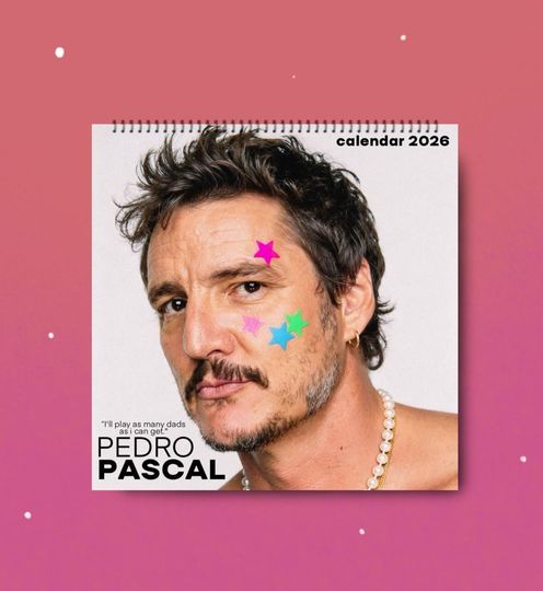 Pedro Pascal 2026 Wall Calendar