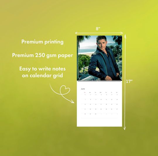 Jensen Ackles 2026 Wall Calendar
