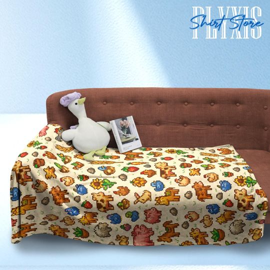 Stardew Valley Fleece Blanket Cozy Gamer Throw