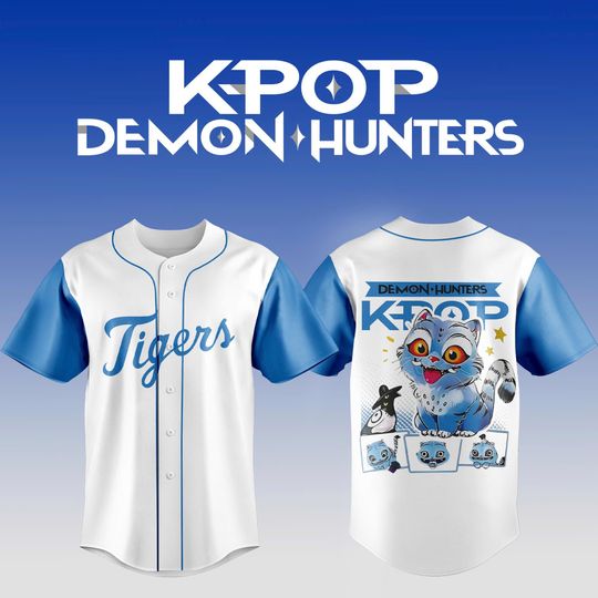 KPop Demon Hunters Derpy Tiger Jersey  Derpy Tiger and Bird Graphic Tee