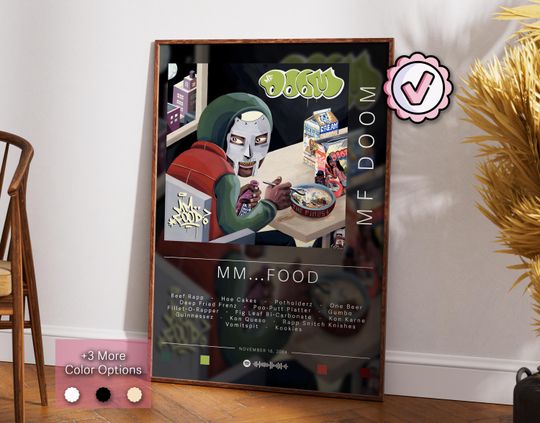 MF Dooom Poster | Mm... Food Poster | Album Poster Prints | Wall Decor Posters