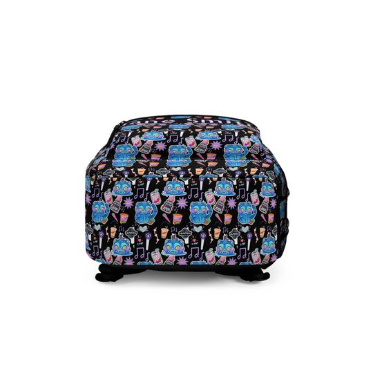 Derpy Tiger Pattern Kpop Backpack with Water Bottle Holder