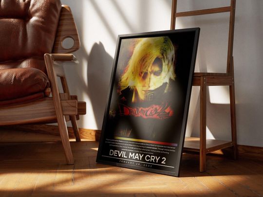 Devil May Cry 2 Poster | Devil May Cry Print | Gaming Poster Print | 4 Colors | Video Game Poster | Wall Decor Poster
