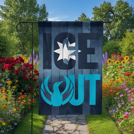 Minnesota Ice Out Garden Flag, North Star Loon Decor