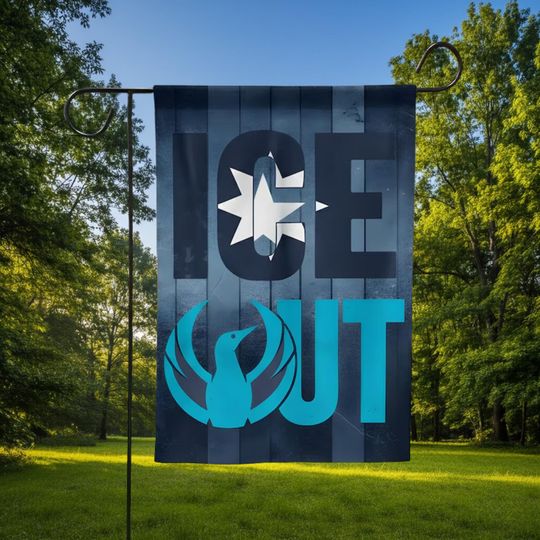 Minnesota Ice Out Garden Flag, North Star Loon Decor