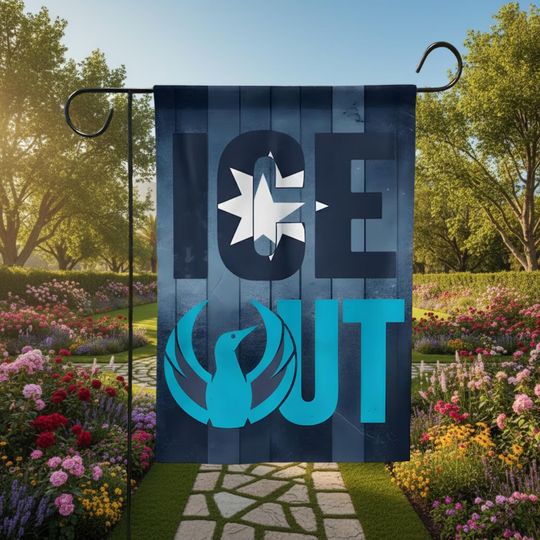 Minnesota Ice Out Garden Flag, North Star Loon Decor