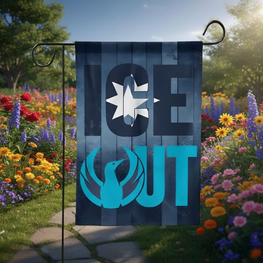 Minnesota Ice Out Garden Flag, North Star Loon Decor