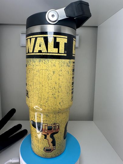 30oz Tools Water Bottle Tumbler with Flip Straw